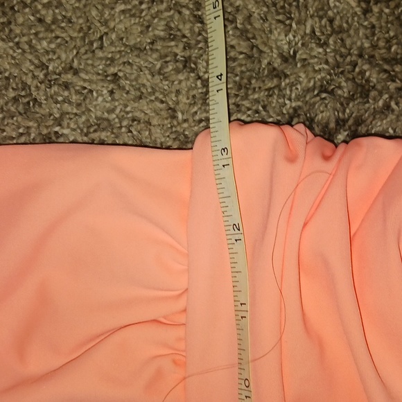 Cocoship one piece halter swimsuit - 8 - peach/black&white stripes - Picture 8 of 9